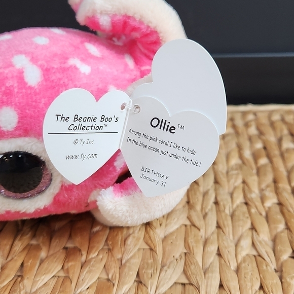 TY Beanie Boos OLLIE the Octopus Pink 6” With Tags - Picture 4 of 5